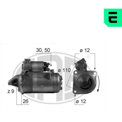Kuva ERA 220282A Starttimoottori 12 2 9 FIAT: Ducato I Flatbed Kuorma auto/Alusta, Van
