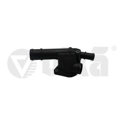 Kuva VIKA 11211464101 Jäähdytysnesteen Laippa Muovi Vaihteiston puoli, Etupää, Sylinterikansi Tiivisterenkaalla VOLKSWAGEN: Passat B6 Variant, Golf 5