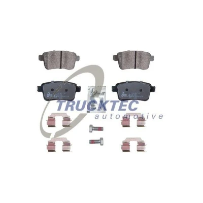 Kuva TRUCKTEC AUTOMOTIVE 02.35.448 Jarrupalat Taka akseli Ilman kulumisenilmaisinta, Ei kulumisenilmaisimelle RENAULT: Kangoo II / Grand