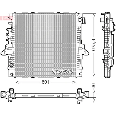 Kuva DENSO DRM14004 Jäähdytin 601mm 626mm 36mm