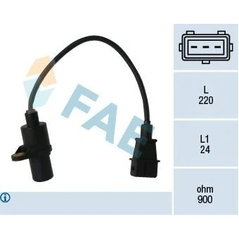 Kuva Kierroslukuanturi Hyundai Accent I, sedan, sedan II, Coupe Lantra kombi II OE 39180 22040, 22050, 3918