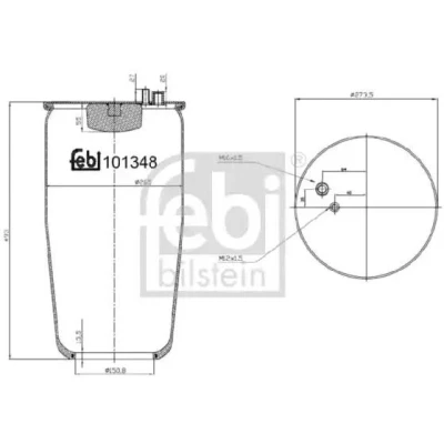 Kuva FEBI BILSTEIN 101348 Metallipalje, ilmajousitus