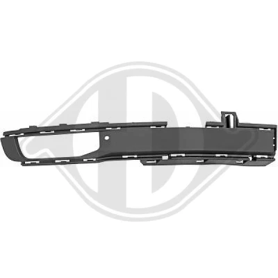 Kuva DIEDERICHS 2274034 Puskurin Ritilä Oikea Sumuvaloilla vasrustetuille autoille, ajoneuvoille ilman pysäköintitutkaa VOLKSWAGEN: Transporter 6