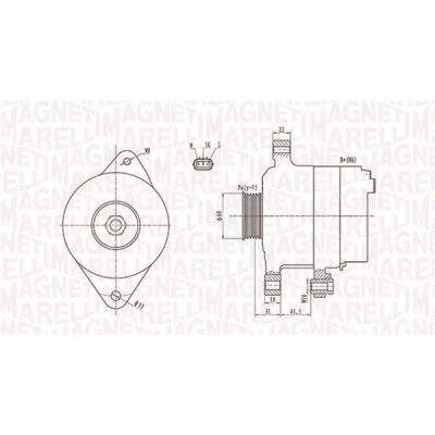 Kuva MAGNETI MARELLI 063731892010 Laturi 12V 90A TOYOTA: Yaris Verso, I Hatchback