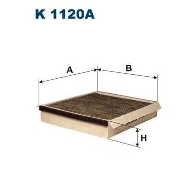 Kuva FILTRON K 1120A Raitisilmasuodatin Aktiivihiilisuodatin 235 205 40 MERCEDES BENZ: ML sarja