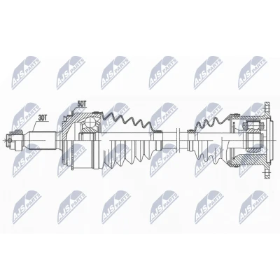 Kuva Vetoakseli, Etuakseli, oikea MITSUBISHI PAJERO III, Canvas Top III OE MR410665, MR453384