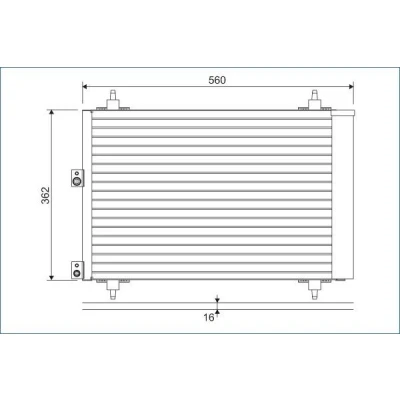 Kuva VALEO 814080 Ilmastoinnin Lauhdutin ilman vedenerotinta Alumiini 362 R 134a CITROËN: Xsara Picasso, Berlingo / First I