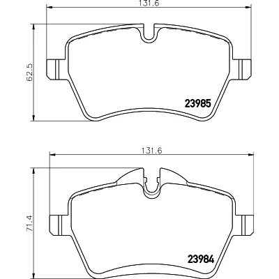 Kuva HELLA 8DB 355 012 341 Jarrupalat Kulumisenilmaisemelle Tarvikkeilla MINI: Hatchback, Clubman, Cabriolet