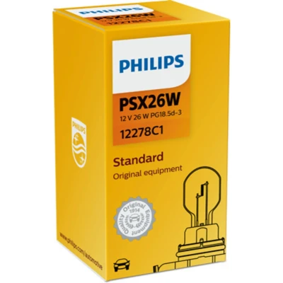Kuva PHILIPS 12278C1 Polttimo, kaukovalo PSX26W 12V 26W 3200K Halogeeni MERCEDES BENZ: C sarja T modell, E Sedan, AUDI: A4 B8 Avant