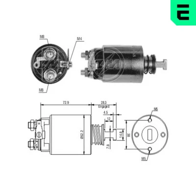 Kuva Magneettikytkin, käynnistin NISSAN PICK UP, URVAN Buss, Skåp OE 23343 37506, G7002