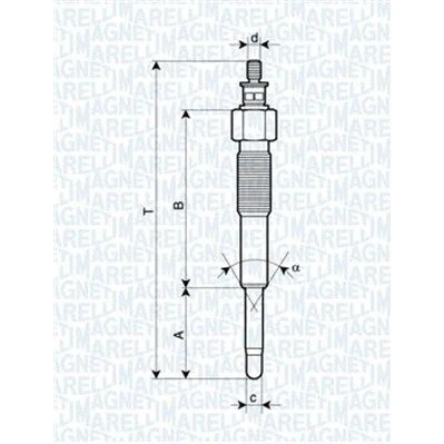 Kuva MAGNETI MARELLI 062900041304 Hehkutulppa 11V 10A M10X1,25 TOYOTA: Avensis I Farmari