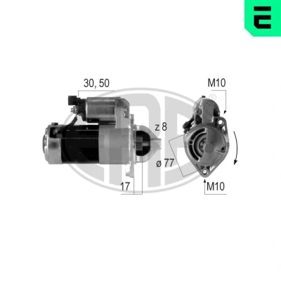 Kuva ERA 220459A Starttimoottori 12 1,8 8 KIA: cee‘d I Farmari, Hatchback, Cerato Sedan, HYUNDAI: Matrix, i20 Hatchback