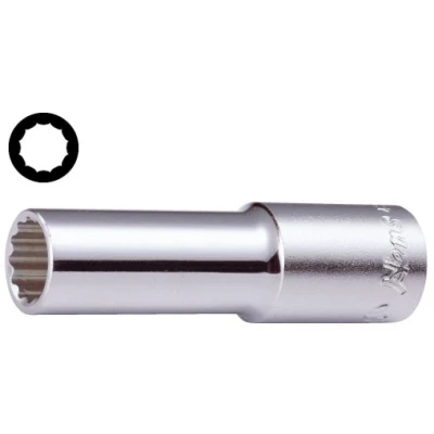 Kuva Kuusikulmainen hylsy 1/2 tuumaa HANS 18 mm 12 kant lang