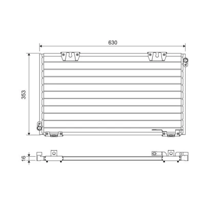 Kuva VALEO 818104 Ilmastoinnin Lauhdutin ilman vedenerotinta Alumiini 353 R 134a