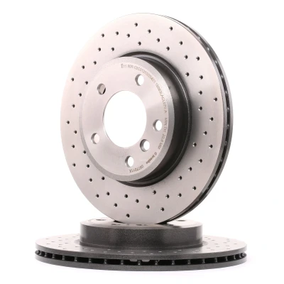 Kuva BREMBO XTRA LINE 09.7701.1X Jarrulevyt 300 22 5 rei&#039;itetty/tuuletettu sisältä pinnoitettu hiiliteräs Ruuveilla BMW: 3 Coupe, Touring, Sedan