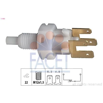Kuva FACET 7.1083 Jarruvalokytkin Mekaaninen M12x1,5 Made in Italy OE Equivalent