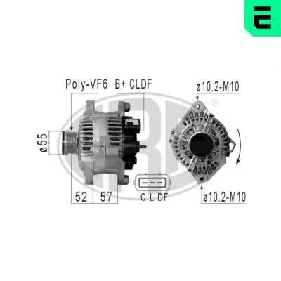 Kuva ERA 210820A Laturi 14V 110A HYUNDAI: i40 Farmari, KIA: Sportage III