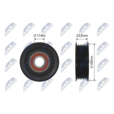 Kuva Kiristysrulla, kiilahihna CHEVROLET CAPTIVA, CRUZE Halvkombi, ORLANDO, OPEL ANTARA A OE 25182787, 25192084, 48 02 241