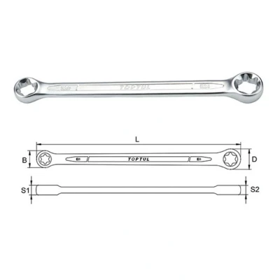 Kuva TORX lenkkiavain TOPTUL E6xE8