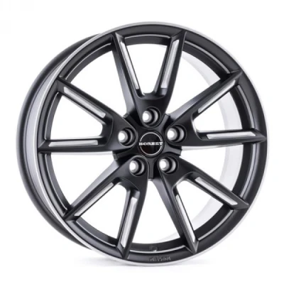 Kuva BORBET LX19 Black Matt Silver Spoke Rim 8x19 5/114.3 ET45 B72.5 Alumiinivanteet