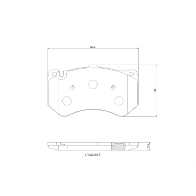 Kuva BREMBO P 50 178 Jarrupalat Ilman kulumisenilmaisinta tarvikkeita