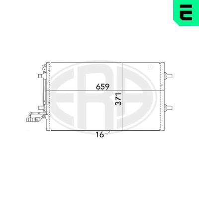Kuva ERA 667040 Ilmastoinnin Lauhdutin ilman vedenerotinta 659 VOLVO: V50, C30, S40 II
