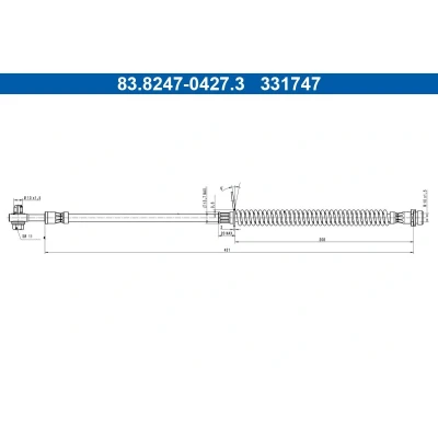 Kuva ATE 83.8247 0427.3 Jarruletku 431mm M10x1,5mm