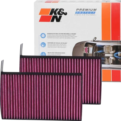 Kuva K&amp;N Filters DVF5080 Raitisilmasuodatin Aktiivihiilisuodatin 246 30 neliönmuotoinen BMW: 5 Touring, Sedan, 7