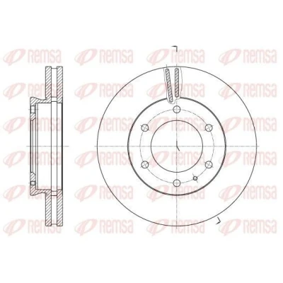 Kuva REMSA Jarrulevy Etuakseli 302mm 32mm 6 Tuuletettu 62526.10 Jarrulevyt