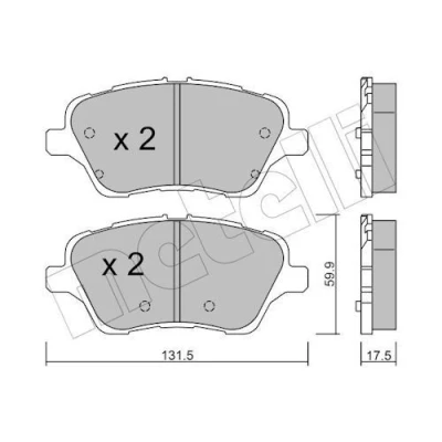 Kuva Jarrupalasarja, levyjarru, Etuakseli FORD B MAX, FIESTA VI, TOURNEO COURIER B460 Minibus, minivan, TRANSIT CO