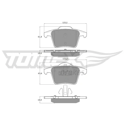 Kuva TOMEX brakes TX 14 07 Jarrupalat Taka akseli VOLVO: XC90 I