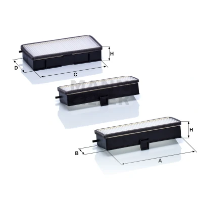 Kuva MANN FILTER CU 19 000 3 Raitisilmasuodatin Hiukkassuodatin 177, 177 60 34 PEUGEOT: 607 Sedan, Expert I, I Van, FIAT: Scudo Van
