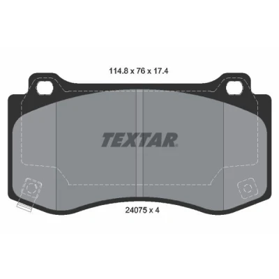Kuva TEXTAR 2407501 Jarrupalat akustisella kulumavaroittimella CHRYSLER: 300C Sedan, Touring, JEEP: GRAND CHEROKEE 3, DODGE: Charger VI
