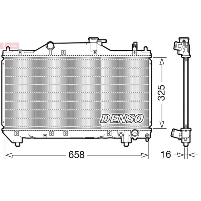 Kuva DENSO DRM50131 Jäähdytin 661 324 16 TOYOTA: Avensis I Sedan, Farmari, Liftback