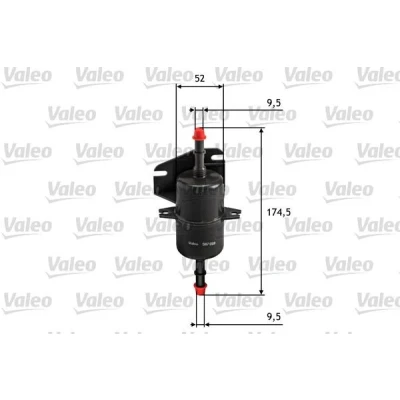 Kuva VALEO 587018 Polttoainesuodatin Letkusuodatin 10 10, 9,5
