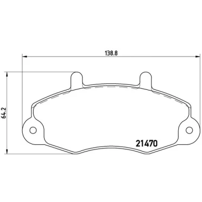 Kuva BREMBO P 24 032 Jarrupalat Ilman kulumisenilmaisinta tarvikkeita FORD: Transit Mk4 Bussi, Van, Mk3 Van