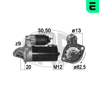 Kuva ERA 220991A Starttimoottori 12 2 9 VOLVO: V70 2, S60 I, I