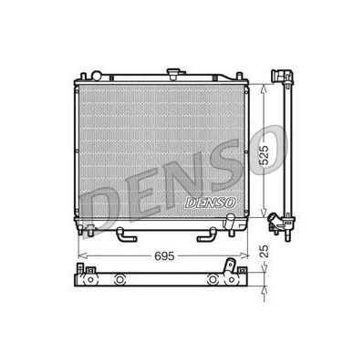 Kuva DENSO DRM45015 Jäähdytin Alumiini 695 525 25