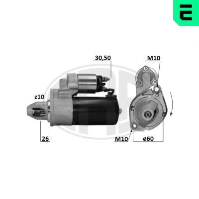 Kuva ERA 220947A Starttimoottori 12 1,4 10 MERCEDES BENZ: E sarja Sedan, T modell