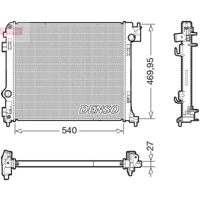 Kuva DENSO DRM46065 Jäähdytin 540 484 27