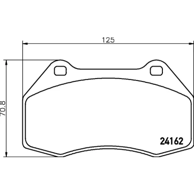 Kuva HELLA 8DB 355 012 151 Jarrupalat Ei kulumisenilmaisimelle RENAULT: MEGANE 2, CLIO 3, 3 Coupe