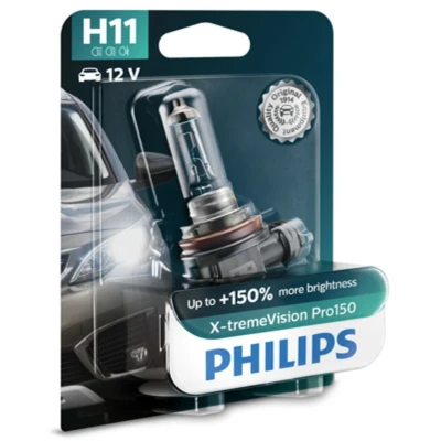 Kuva PHILIPS 12362XVPB1 Polttimo, kaukovalo H11 12V 55W Halogeeni AUDI: A6 C7 Sedan, A4 B8 Avant, MERCEDES BENZ: C sarja T modell