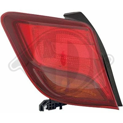 Kuva DIEDERICHS 6607191 Takavalot Vasen P21W, W21/5W TOYOTA: Yaris III Hatchback