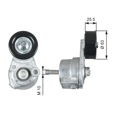 Kuva GATES T39160 Kiristysrulla FleetRunner Micro V Stretch Fit CHEVROLET: Aveo / Kalos Sedan