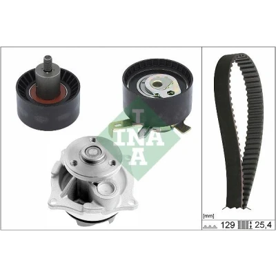 Kuva INA 530 0066 30 Vesipumppu + Jakohihnasarja Vesipumpulla FORD: Focus Mk1 Hatchback, Farmari, Transit Connect Van