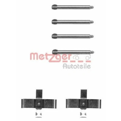 Kuva METZGER 109 1195 Tarvikesarja, Jarrupala MERCEDES BENZ: W124 Sedan, SL Cabriolet, E sarja T modell