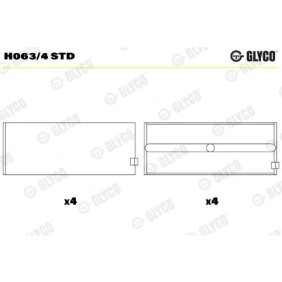 Kuva GLYCO H063/4 STD Kampiakselin Laakeri