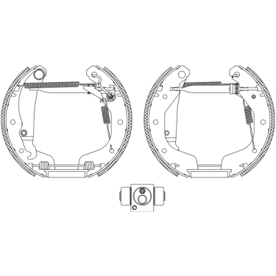 Kuva TEXTAR Shoe Kit Pro 84058200 Jarrukenkäsarja, Rumpujarru Pyörän jarrun sylinterillä, Säätöelementillä