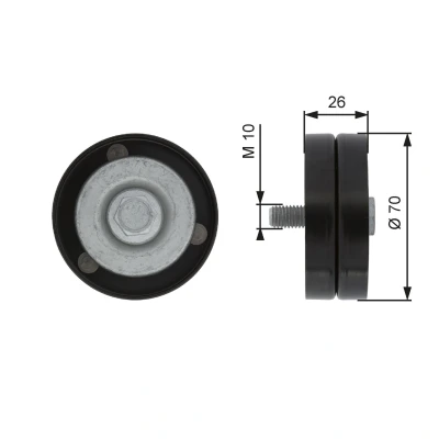 Kuva GATES FleetRunner Micro V Kit T36363 Ohjainrulla JEEP: Cherokee III, CHRYSLER: VOYAGER 4