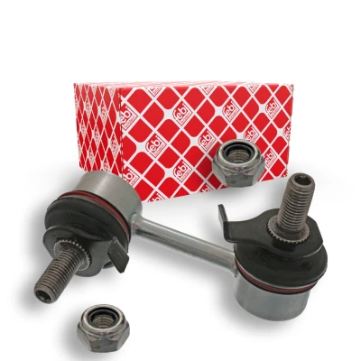 Kuva FEBI BILSTEIN 42966 Koiranluu Taka akseli, vasen 75 M10 x 1,25 Itselukittuvalla mutterilla Teräs Hopea TOYOTA: Supra IV